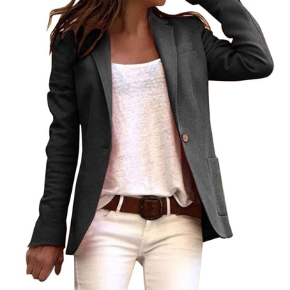 Blazer entallada de mujer con cierre de un botón – GARDE BLAZER
