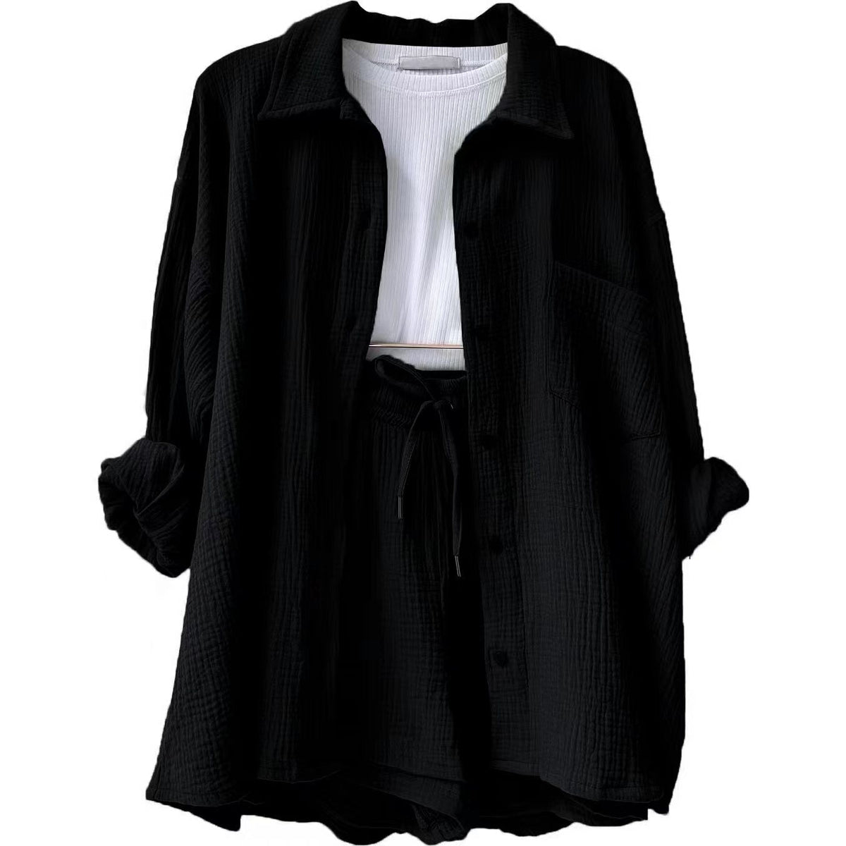 Conjunto casual de dos piezas para mujer con top y pantalón – FÉIA